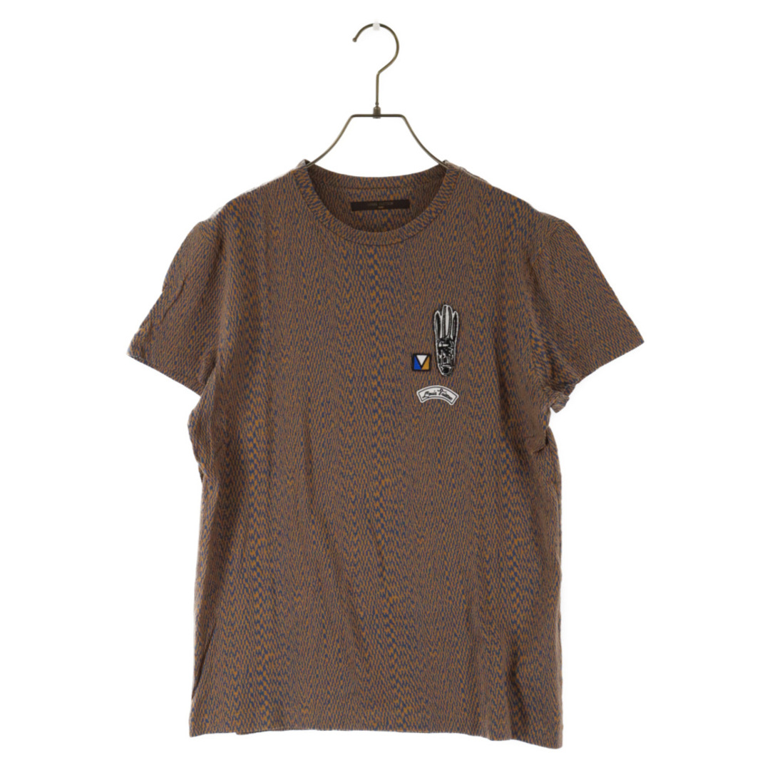 47センチ肩幅LOUIS VUITTON ルイヴィトン 15SS アメリカズカップパッチクルーネック半袖Tシャツ イエロー RM151M H7Y01WJUU