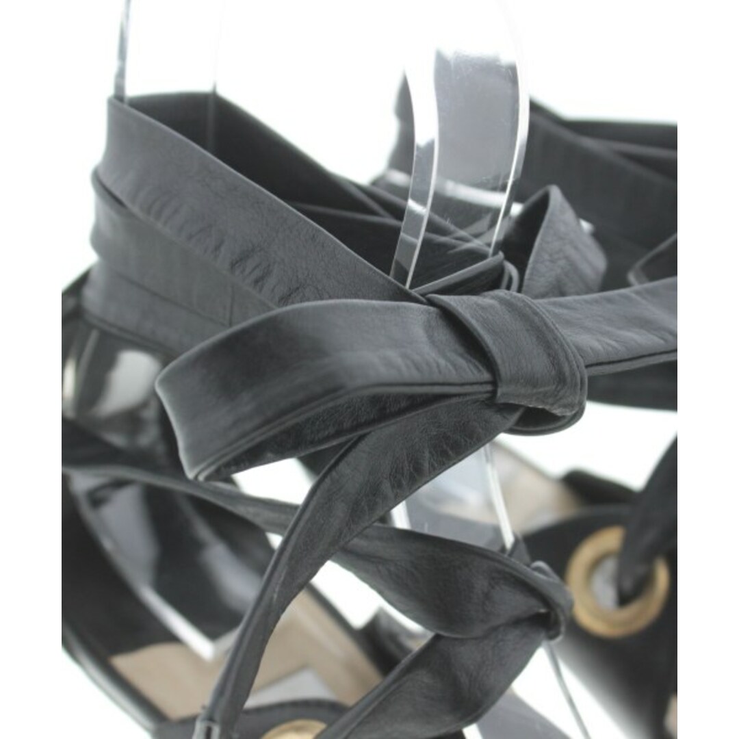 JIMMY CHOO - JIMMY CHOO サンダル EU38 1/2(25cm位) 黒xゴールド