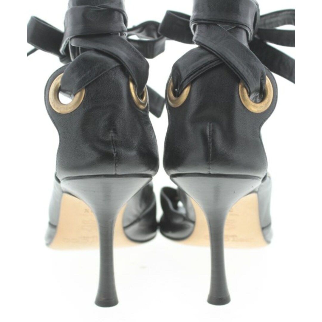 JIMMY CHOO - JIMMY CHOO サンダル EU38 1/2(25cm位) 黒xゴールド