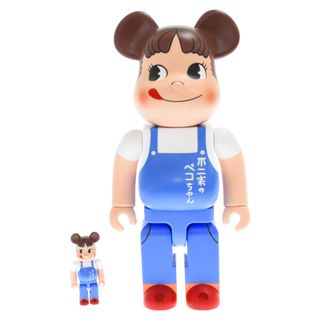 メディコムトイ(MEDICOM TOY)のMEDICOM TOY メディコムトイ BE@RBRICK The overalls girl 100%&400% ベアブリック 不二家 ペコちゃん オーバーオールズ ガール フィギュア 人形 ブルー(その他)