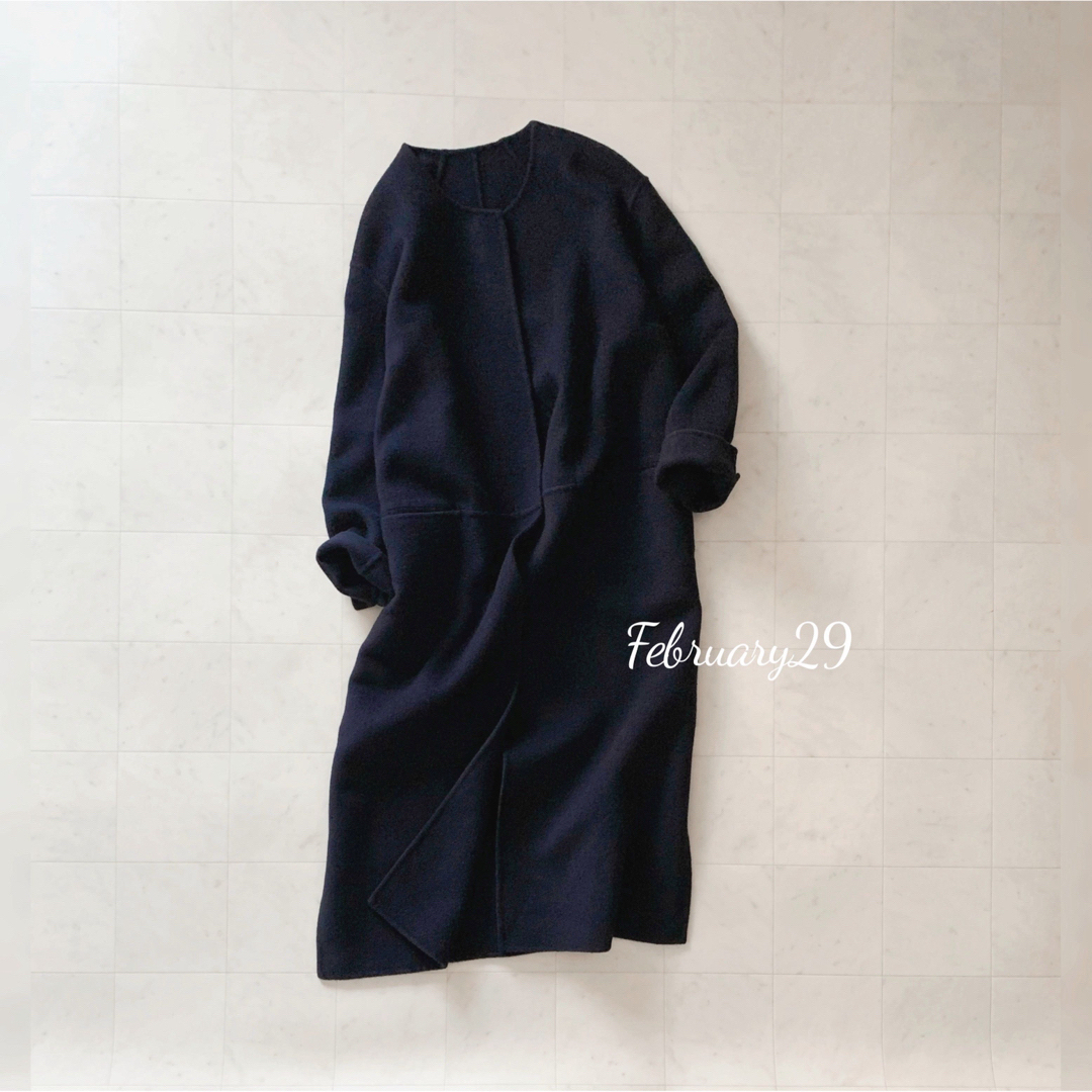 定価7.48万 ドゥーズィエムクラス victorian リバーノーカラーコート 定価7.48万 ドゥーズィエムクラス victorian リバーノーカラーコート