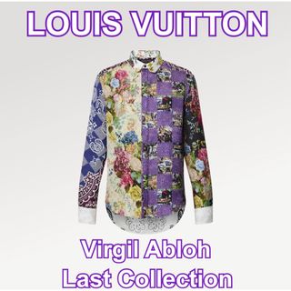 ルイヴィトン(LOUIS VUITTON)のLOUIS VUITTON Virgil Abloh シルク シャツ XSサイズ(シャツ)