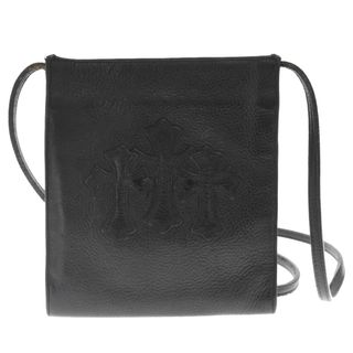 クロムハーツ(Chrome Hearts)のCHROME HEARTS クロムハーツ SQ PKT 3CEME CRS スクエアポケット 3クロスパッチレザーショルダーバッグ ブラック(ショルダーバッグ)