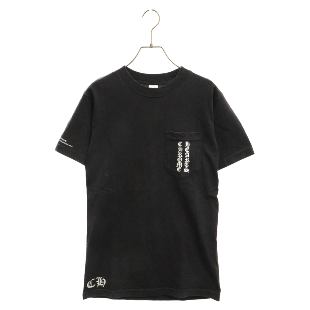 CHROME HEARTS クロムハーツ フローラルクロス フロントロゴプリント 半袖Tシャツ カットソーブラック