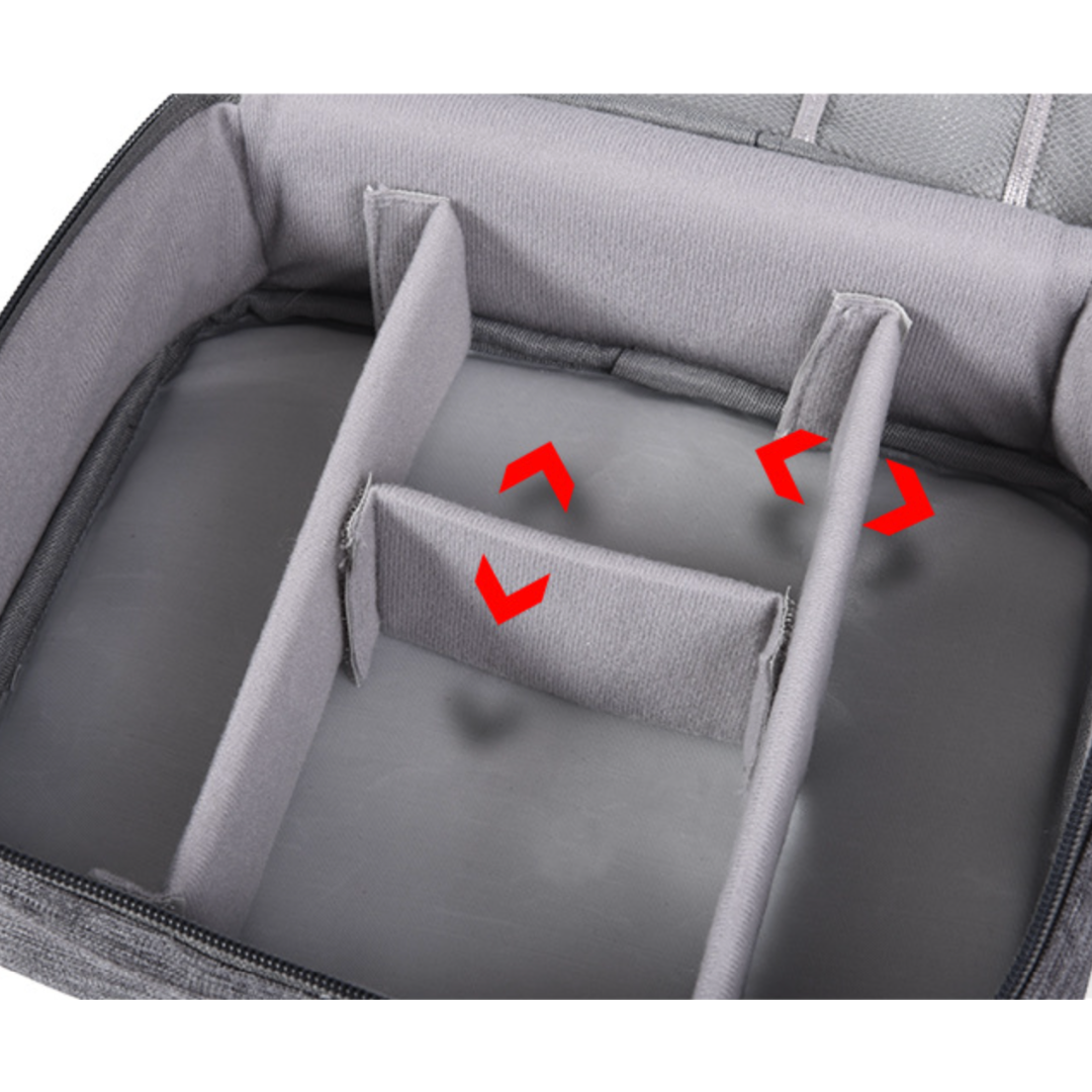 多機能 コンパートメント オーガナイザー デジタルバッグ ボックス グレー メンズのバッグ(トラベルバッグ/スーツケース)の商品写真