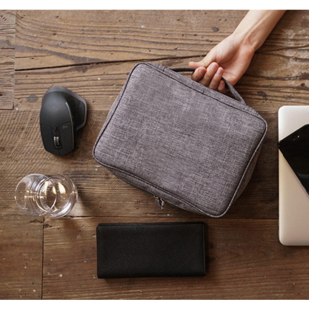 多機能 コンパートメント オーガナイザー デジタルバッグ ボックス グレー メンズのバッグ(トラベルバッグ/スーツケース)の商品写真