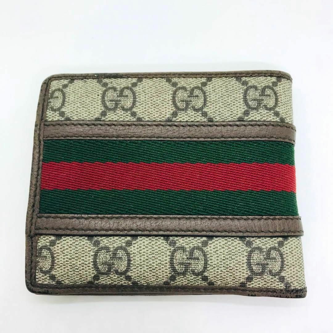 Gucci - GUCCI グッチ 二つ折り財布 マーモント GG キャンパス