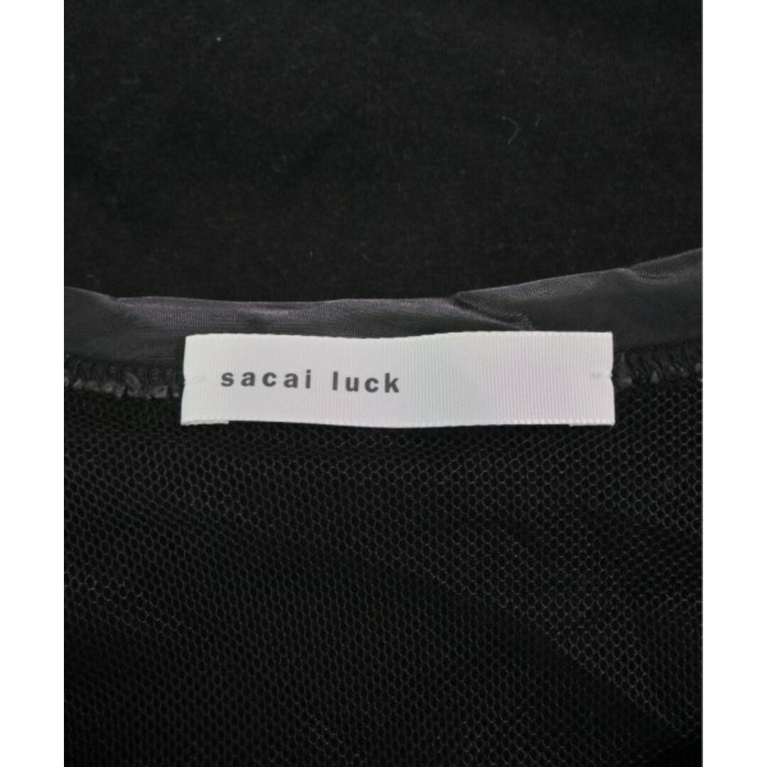 sacai luck(サカイラック)のsacai luck サカイラック Tシャツ・カットソー 1(S位) 黒 【古着】【中古】 レディースのトップス(カットソー(半袖/袖なし))の商品写真