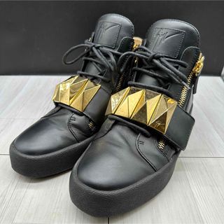 GIUZEPPE ZANOTTI - 【ジュゼッペザノッティ】ハイカットスニーカー 28 レザー 44 サイドジップ