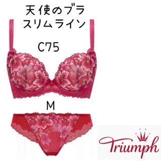 トリンプ(Triumph)の❤トリンプ❤天使のブラスリムライン　ブラジャーC75　ショーツM(ブラ&ショーツセット)