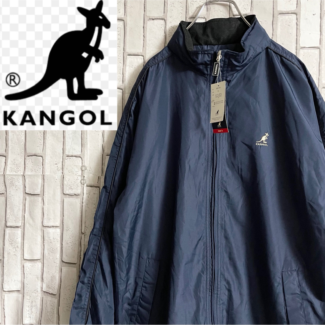 KANGOL(カンゴール)の【たかし様専用】ナイロンジャケット　カンゴール　ネイビー　タグ付き　未使用品 メンズのジャケット/アウター(ナイロンジャケット)の商品写真