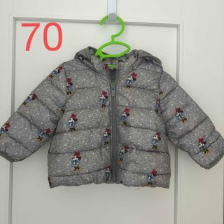 ベビーギャップ(babyGAP)のミニーちゃん柄　中綿ダウンジャケット　ベビー女の子　70cm GAP baby(ジャケット/コート)