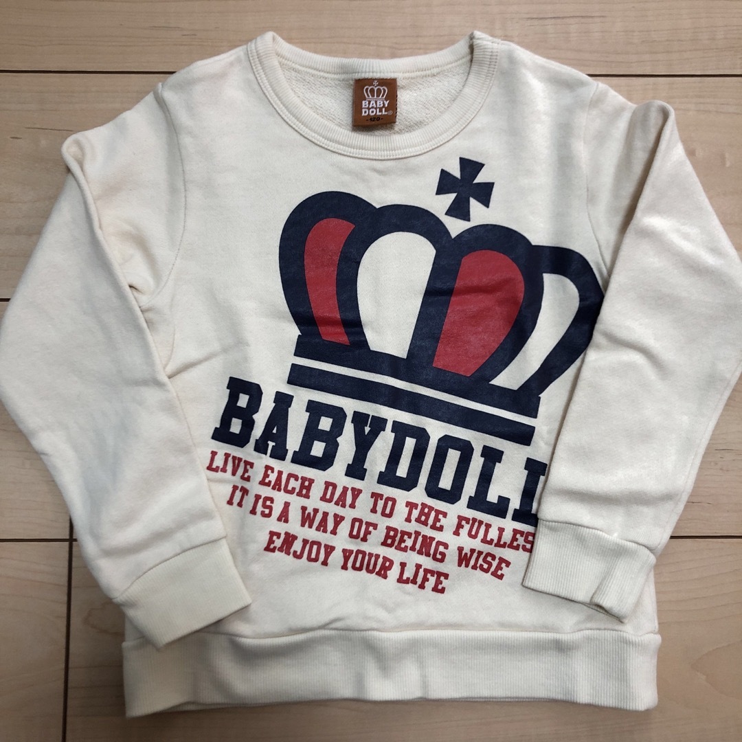 BABYDOLL(ベビードール)のBABYDOLL  トレーナー  120cm キッズ/ベビー/マタニティのキッズ服男の子用(90cm~)(Tシャツ/カットソー)の商品写真