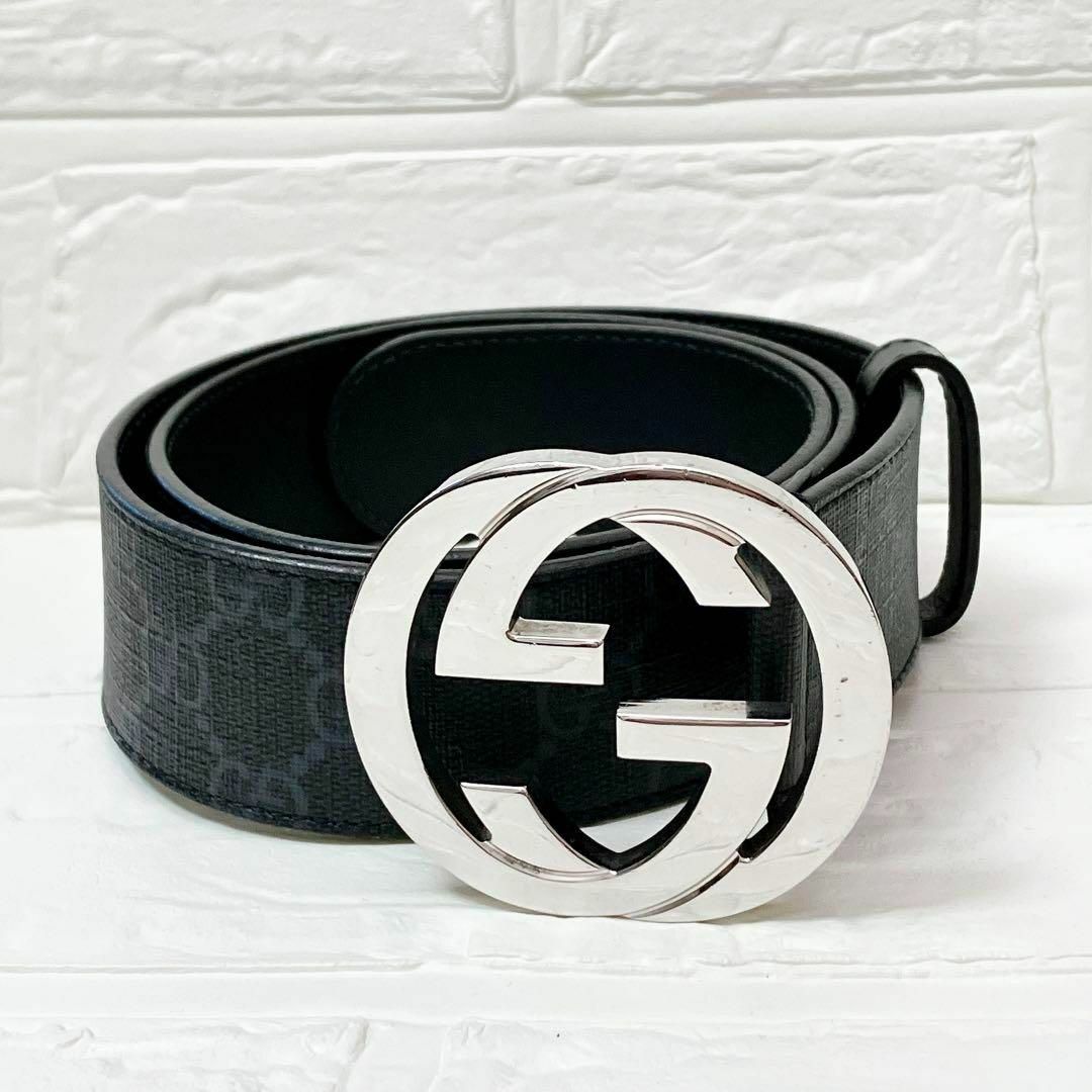 Gucci - 【美品】グッチ GUCCI GGスプリーム ベルト ブラック メンズ