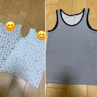 シマムラ(しまむら)の【匿名配送】UNIQLO しまむら　タンクトップ　肌着  120㎝  3枚組(下着)