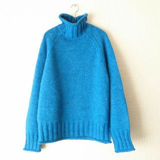 ビーミング ライフストア バイ ビームス(B:MING LIFE STORE by BEAMS)の美品☆タートルニット☆ターコイズブルー(ニット/セーター)