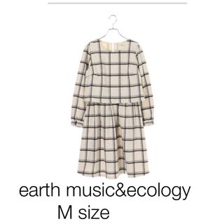 アースミュージックアンドエコロジー(earth music & ecology)の[新品] earth music&ecology 起毛チェックドッキングワンピ(ひざ丈ワンピース)