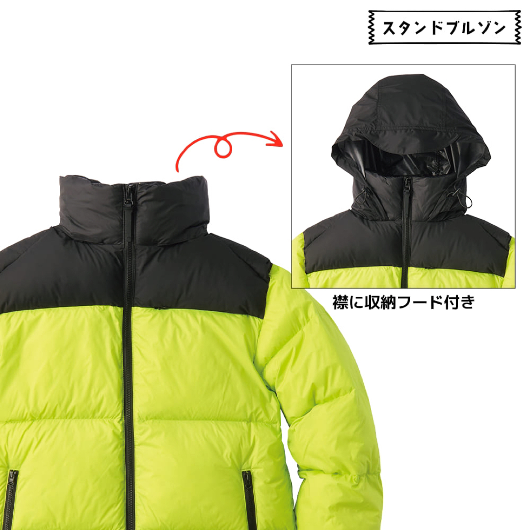 ワークマン　値下げ不可　洗えるフュージョンダウンスタンドブルゾン　オレンジLL メンズのジャケット/アウター(ダウンジャケット)の商品写真
