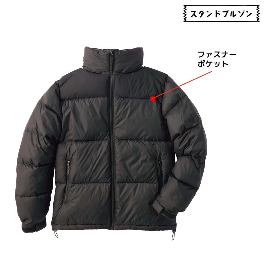 ワークマン　値下げ不可　洗えるフュージョンダウンスタンドブルゾン　オレンジLL メンズのジャケット/アウター(ダウンジャケット)の商品写真