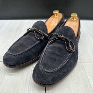 サントーニ(Santoni)の【SANTONI】サントーニ 25 スエードローファー 6 ネイビー(ドレス/ビジネス)