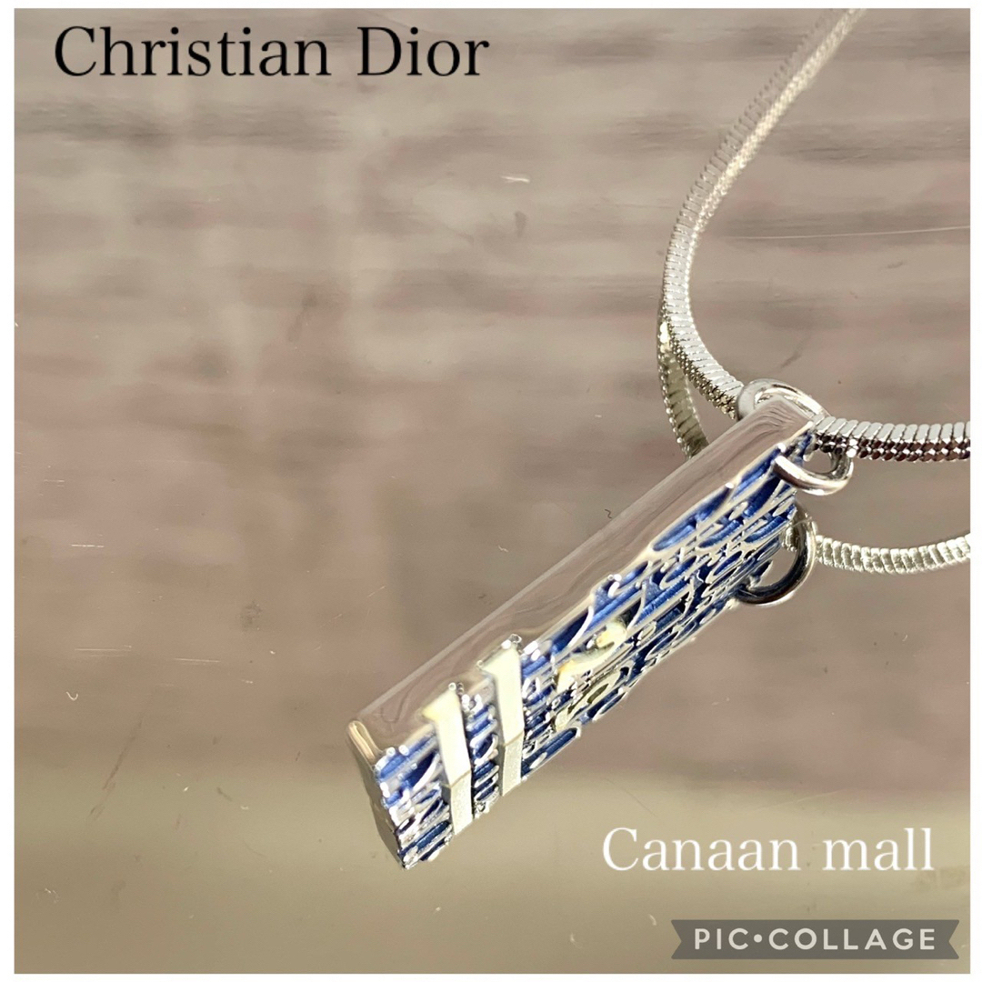 Christian Dior(クリスチャンディオール)の【美品】廃盤ChristianDior トロッターライン　ネックレス　（ブルー） レディースのアクセサリー(ネックレス)の商品写真