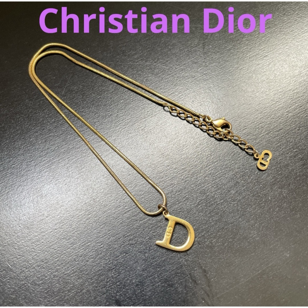 アクセサリーChristian Dior クリスチャンディオール　ネックレス　ゴールドカラー