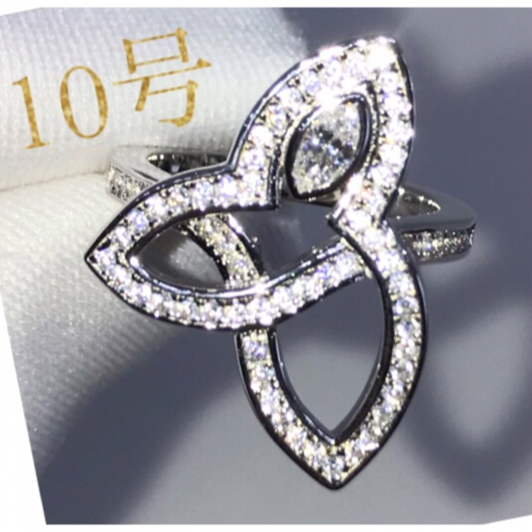 10号.百合.指輪.高級5ACZ 大粒ダイヤ リング レディースのアクセサリー(リング(指輪))の商品写真