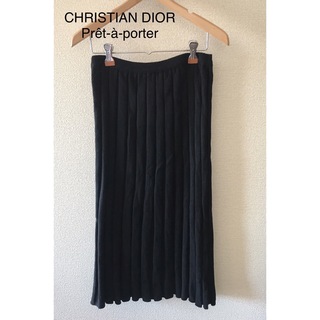 クリスチャンディオール(Christian Dior)のクリスチャン・ディオール毛100%ニットスカート(ひざ丈スカート)