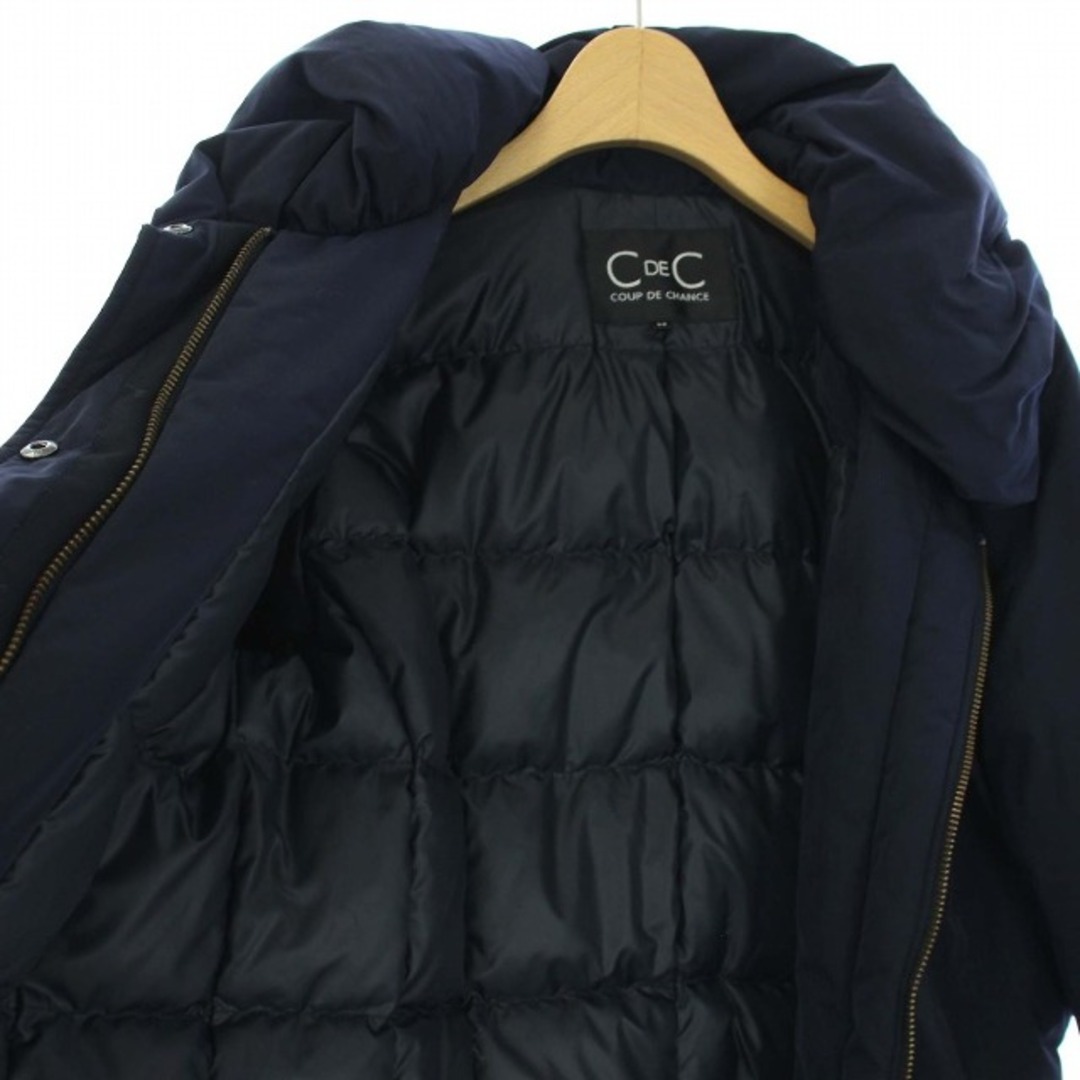 COUP DE CHANCE(クードシャンス)のクードシャンス ダウンジャケット アウター ジップアップ 38 M 紺 レディースのジャケット/アウター(ダウンジャケット)の商品写真