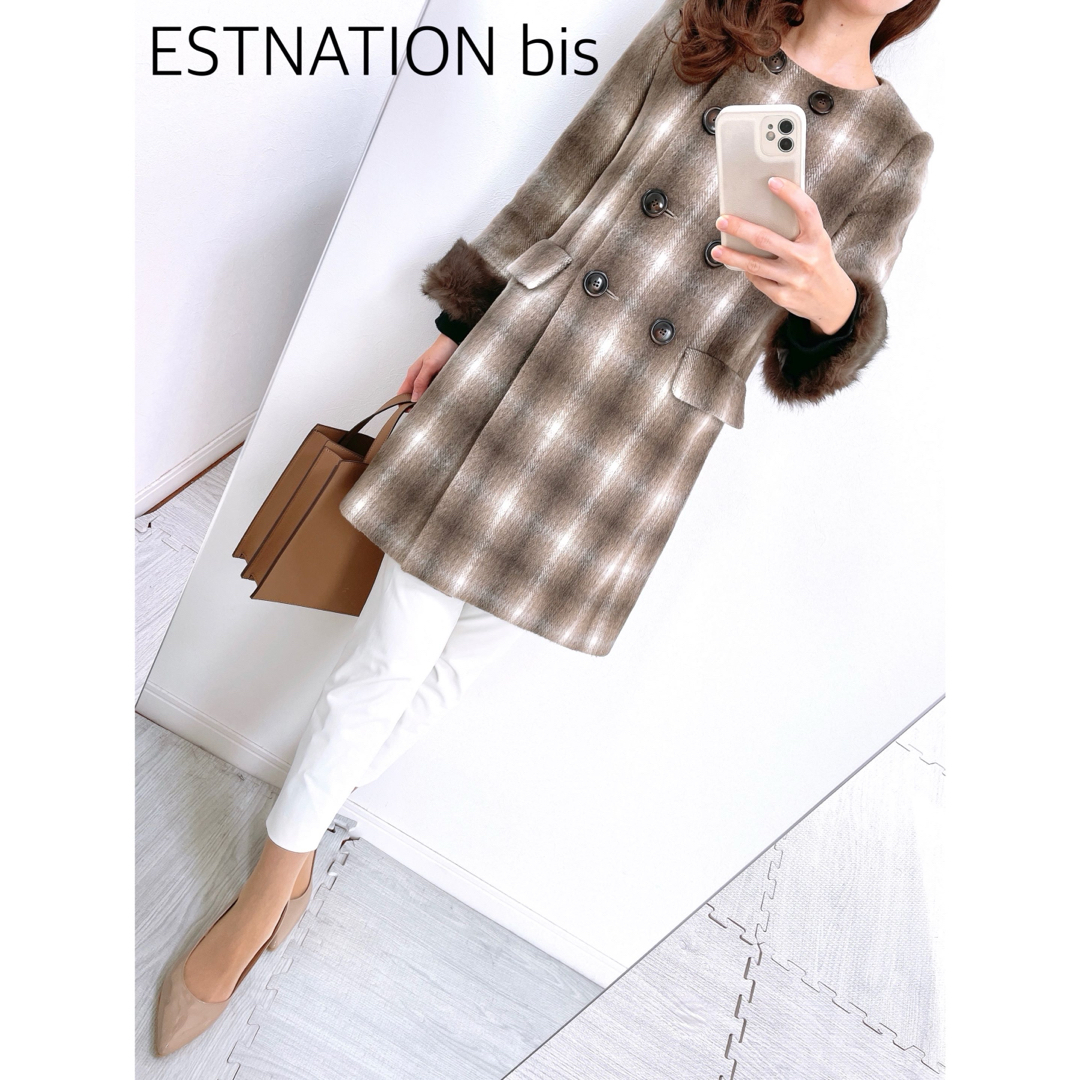 【美品✨】定価 42，000円❤ESTNATION bis✨サイズ36✨コートのサムネイル