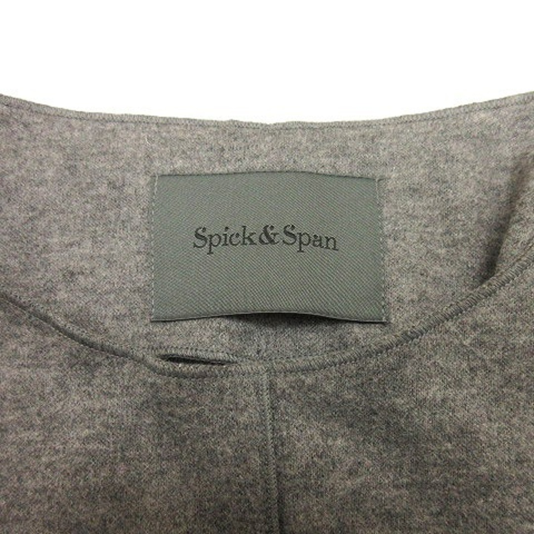 Spick & Span(スピックアンドスパン)のスピック&スパン ワンピース ひざ丈 無地 袖ベルト グレー トップス レディースのワンピース(ひざ丈ワンピース)の商品写真