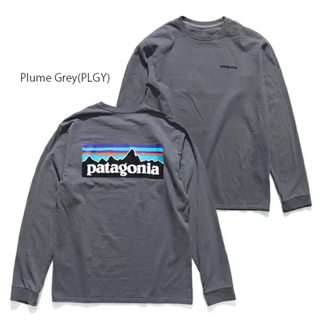 パタゴニア(patagonia)のpatagonia ロンT L LONG-SLEEVED P-6 LOGOグレー(Tシャツ/カットソー(七分/長袖))