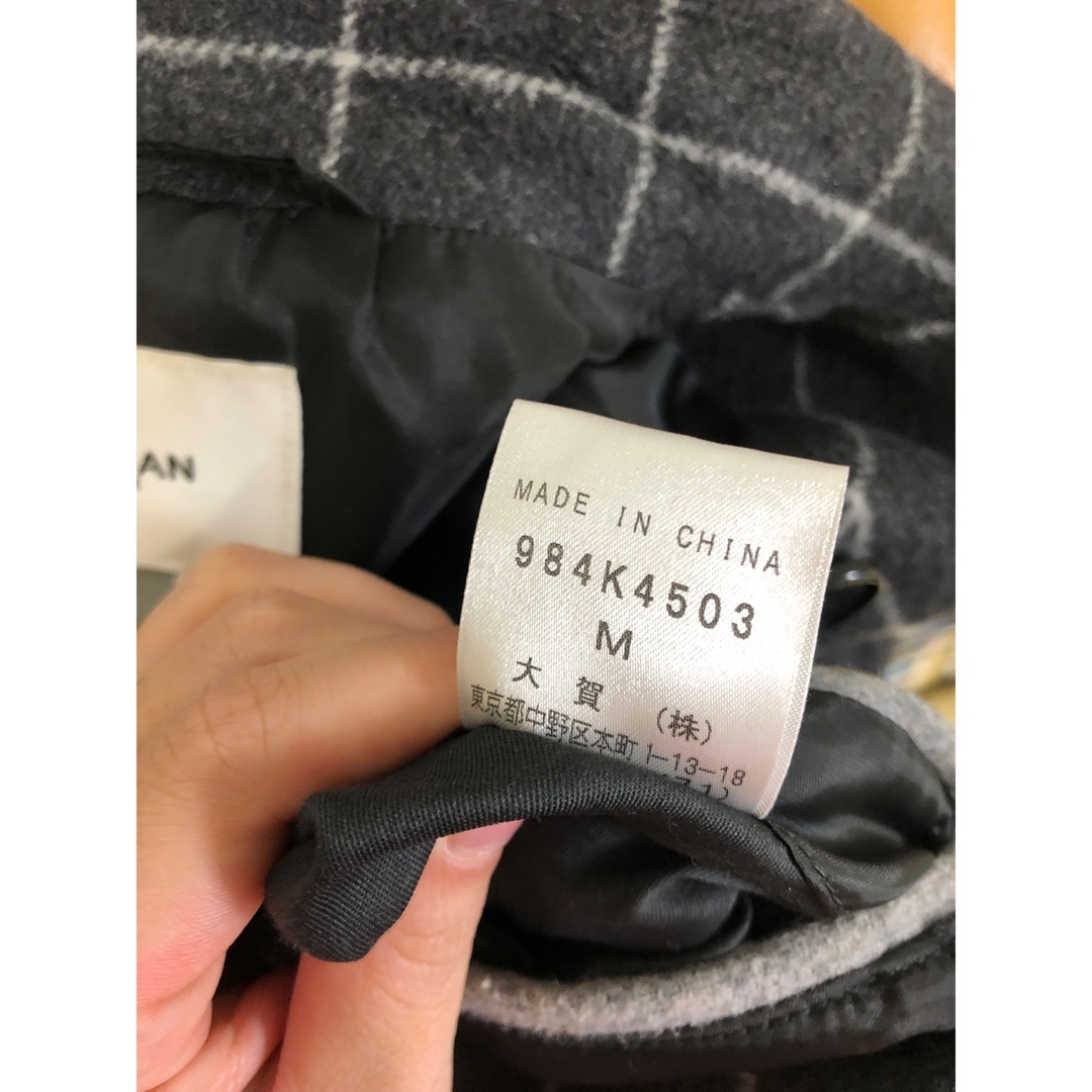 MORGAN HOMME(モルガンオム)のMORGAN HOMME ピーコート　グレー　シンプル　美品 メンズのジャケット/アウター(ピーコート)の商品写真