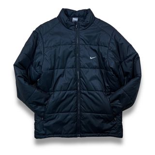 ナイキ(NIKE)の00s Y2K NIKE ナイキ パデッドジャケット 中綿 ブラック テック系(ダウンジャケット)