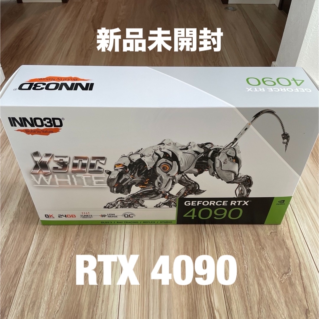 ELSA(エルザ)の【新品・未開封】GeForce RTX 4090 INNO3D WHITE スマホ/家電/カメラのPC/タブレット(PCパーツ)の商品写真