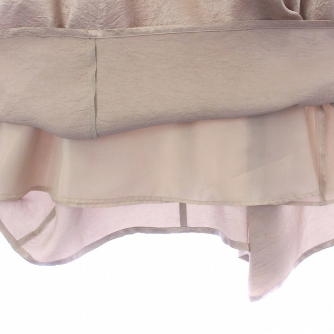 Stola.(ストラ)のストラ シルキーサテン フレア スカート ミモレ ロング シワ加工 36 S レディースのスカート(ロングスカート)の商品写真