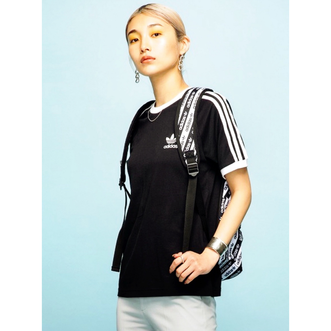 Originals（adidas）(オリジナルス)のアディダス オリジナルス 希少 ロゴづくし リュック バッグ モノクロ ジャージ メンズのバッグ(バッグパック/リュック)の商品写真