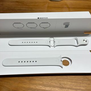 アップルウォッチ(Apple Watch)の値下げ　Apple Watch 純正　バンド　白　42mm(ラバーベルト)