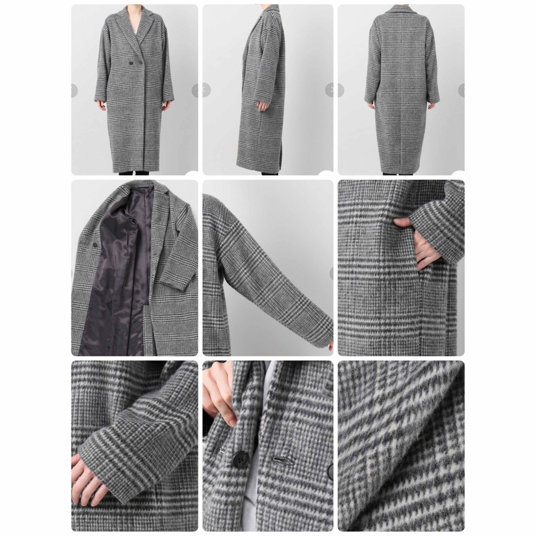 AP STUDIO(エーピーストゥディオ)のap studio シャギー グレンチェック コート coat レディースのジャケット/アウター(ロングコート)の商品写真