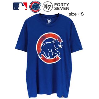 フォーティセブン(47 Brand)のMLB　シカゴ・カブス　Tシャツ　S　青　USA古着(Tシャツ/カットソー(半袖/袖なし))