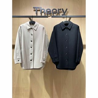 theory - theory コート LUXE NEW DIVIDE シャツコート カシミヤ混の ...