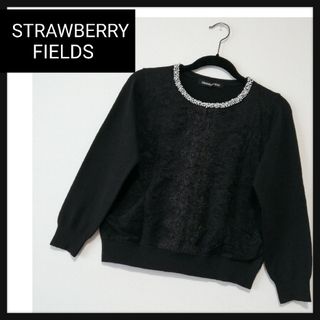 ストロベリーフィールズ(STRAWBERRY-FIELDS)の◆STRAWBERRY-FIELDSストロベリーフィールズ　パールビジューニット(ニット/セーター)