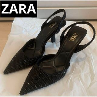 ザラ(ZARA)の完売品 ZARA ヒールパンプス ラメ(ハイヒール/パンプス)