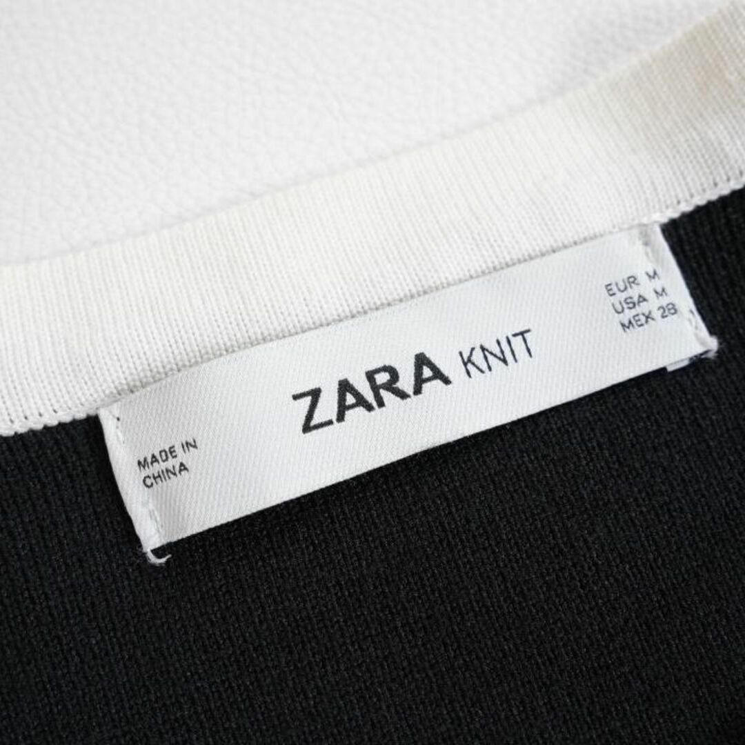 ZARA(ザラ)の454*美品 ザラ ZARA コントラスト パールボタン カーディガン. レディースのトップス(カーディガン)の商品写真