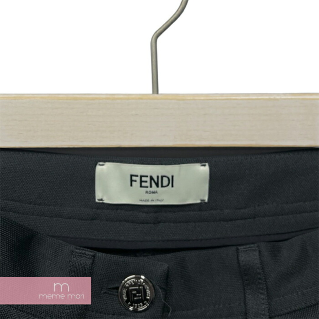 FENDI(フェンディ)のFENDI Pantarone Pique Jersey FR6167 A5HJ フェンディ ピケジャージーパンタロン トラックパンツ スラックス サイドラインロゴ ズッカ柄 裾ジップ ブラック サイズ38【231124】【中古-A】【me04】 レディースのパンツ(その他)の商品写真