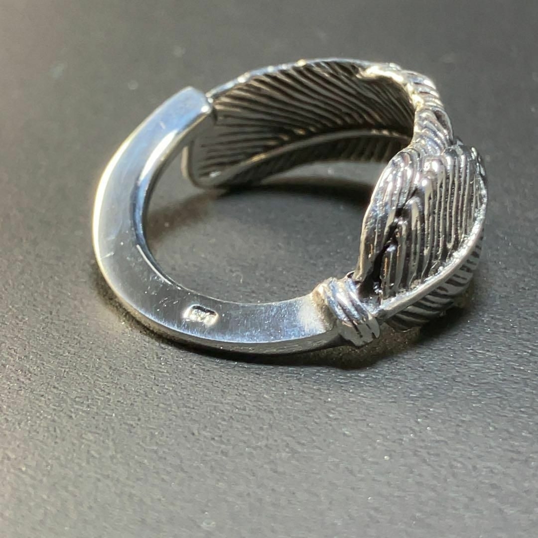 【人気】フェザーリングスターリングシルバーインディアンシルバー925 6号 メンズのアクセサリー(リング(指輪))の商品写真