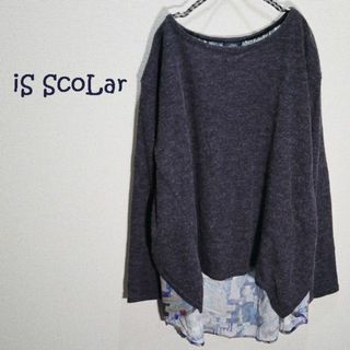 イズスカラー(iS ScoLar)の◆未使用・タグ付き◆　ScoLar　スカラー 　変形チュニック丈カットソー(チュニック)