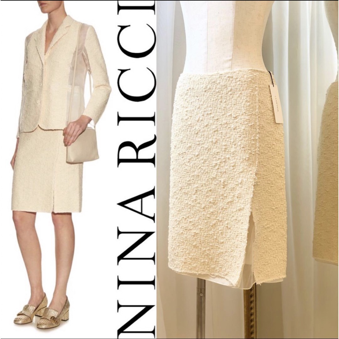 NINA RICCI - 新品未使用 Nina Ricci ニナリッチ スリット ツイード