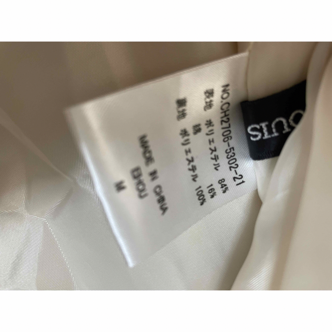 白　ホワイト　リボンベルト付　春夏　プリーツスカート　ミニスカート　M フリル レディースのスカート(ミニスカート)の商品写真