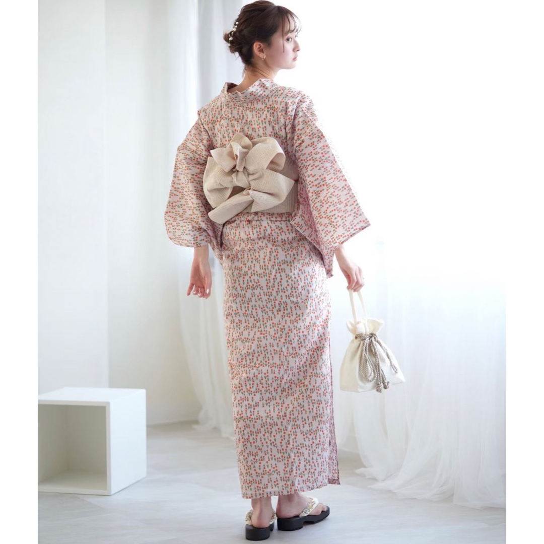 新品【コレック×ピンク】アデリアレトロ 浴衣 帯 下駄 フルセット